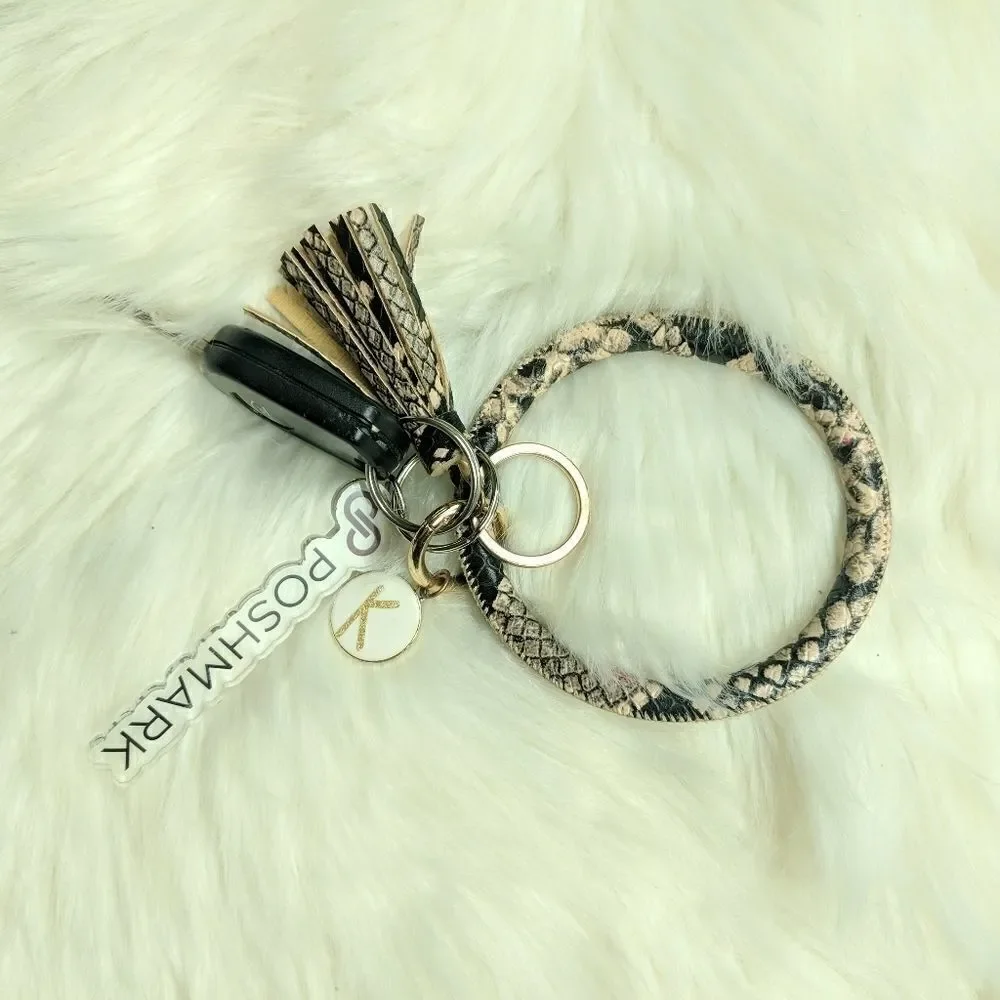 Wristlet bangle keychain bracelet tassel k…